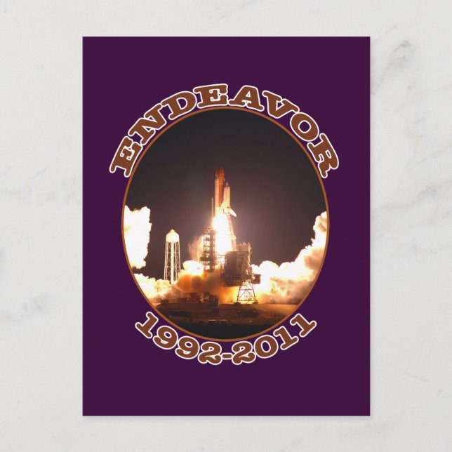 Cartão Postal Lançamento Final do Endeavor de Encaminhamento de  (Frente)