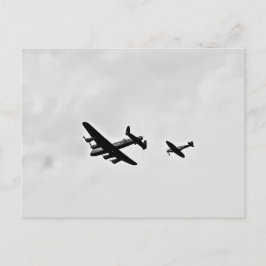 Cartão Postal Lancaster Bomber And Spitfire Postcards
