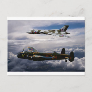 Cartão Postal Lancaster e Vulcano XH558