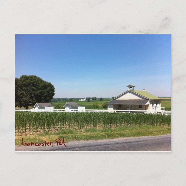 Cartão Postal Lancaster, sala de aula do PA One Room (Frente)