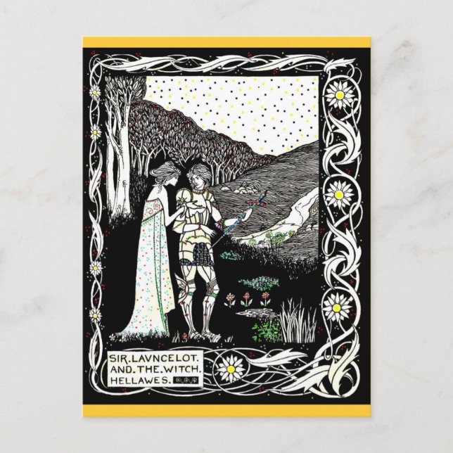 Cartão Postal Lancelot e Hellawes a Bruxa (Frente)