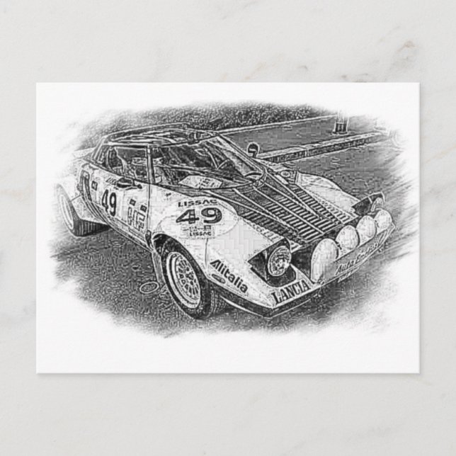 Cartão Postal Lancia Stratus Sketch (Frente)