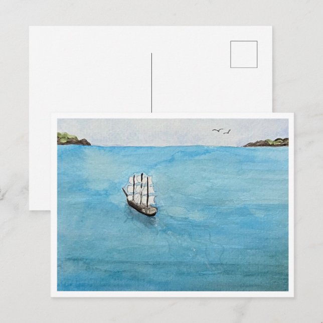 Cartão Postal Land Ho Postcard (Frente/Verso)
