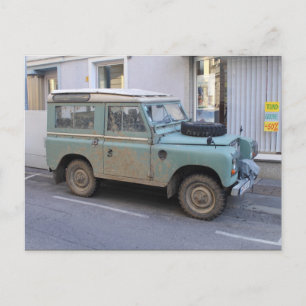 Cartão Postal Land Rover verde