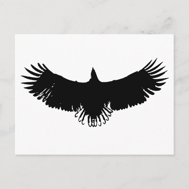 Cartão Postal Landing Eagle Silhouette (Frente)