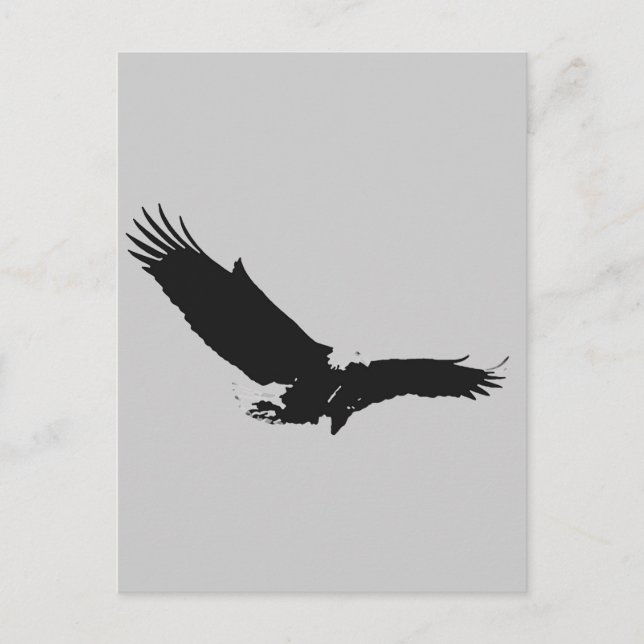 Cartão Postal Landing Eagle Silhouette (Frente)