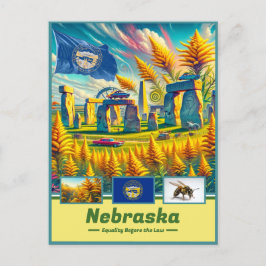 Cartão Postal Landmark De Vibrante De Essência De Nebraska