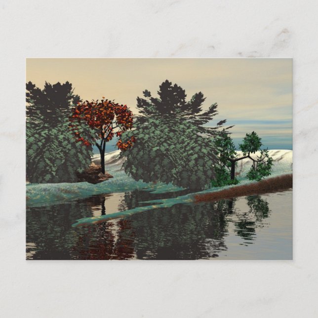 Cartão Postal LANDSCAPE/LAGOON alienígena EM HIPERIÃO (Frente)