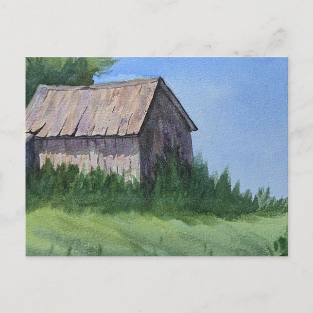 Cartão Postal Landscape Painting Watercolor  (Frente)