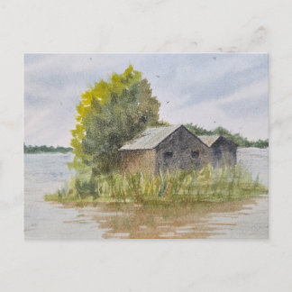Cartão Postal Landscape watercolor painting