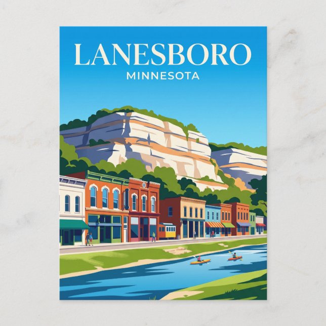 Cartão Postal Lanesboro Minnesota (Frente)