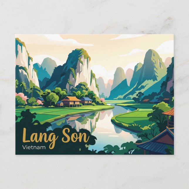 Cartão Postal Lang Son Vietnã (Frente)
