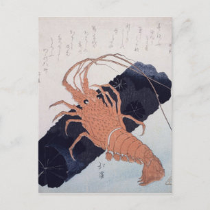 Cartão Postal Langoustine com um bloco do carvão vegetal, c.183