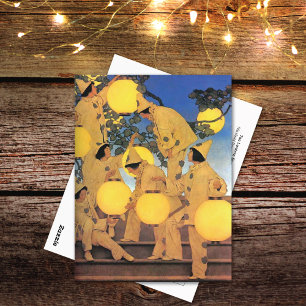 Cartão Postal Lantern Bearers Maxfield Parrish