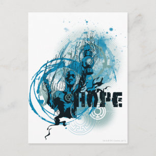 Cartão Postal Lanterna Azul Gráfico 3