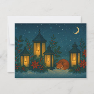 Cartão Postal Lanterna Fox Garden