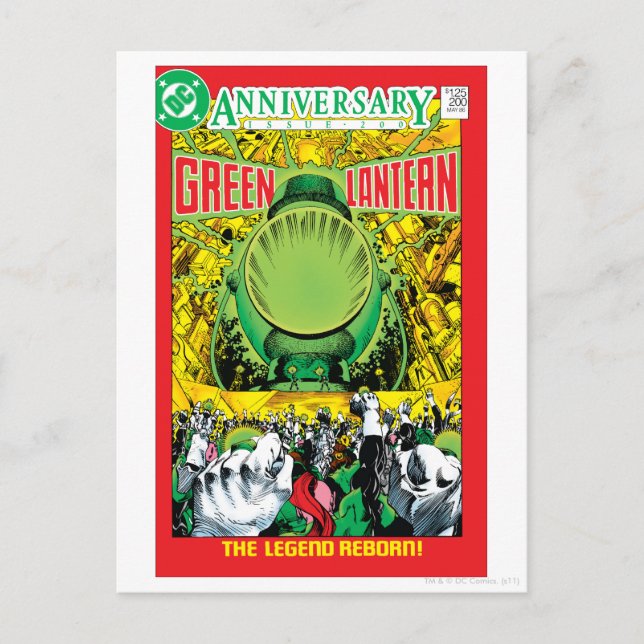 Cartão Postal Lanterna Verde - A Lenda Renascida (Frente)
