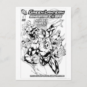 Cartão Postal Lanterna Verde - Cobrir Arquivos Secretos e Origen