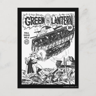 Cartão Postal Lanterna Verde nas trincheiras, Preto e Branco