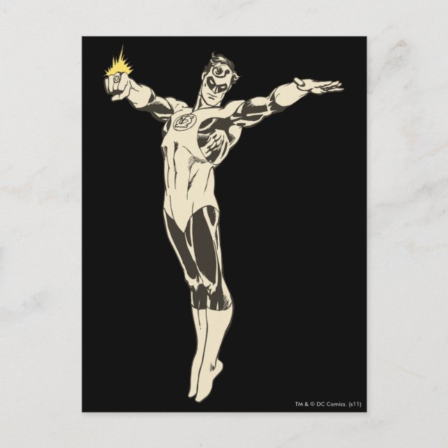 Cartão Postal Lanterna Verde Poses (Frente)