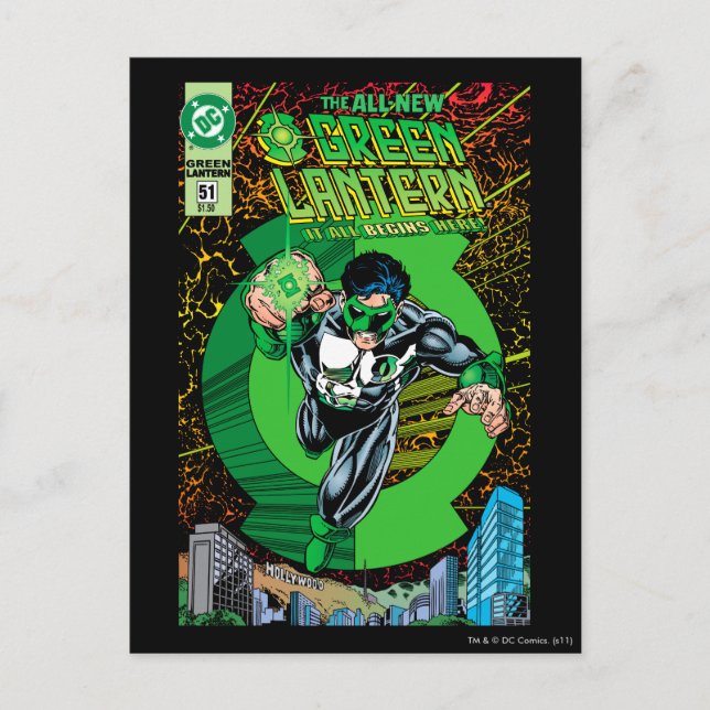 Cartão Postal Lanterna verde - toda começa aqui (Frente)