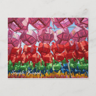 Cartão Postal Lanternas Budistas da Coreia do Sul