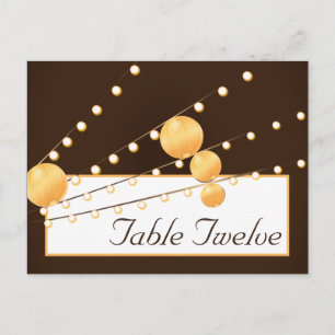 Cartão Postal Lanternas de papel da placa de espaço gravável em