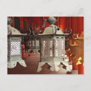 Cartão Postal Lanternas do santuário Kasuga-taisha