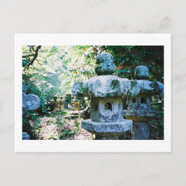 Cartão Postal Lanternas Pedras: Templo Gesshoji, Matsue, Japão