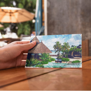 Cartão Postal Lanzarote Ilhas Canárias Espanha Tropical