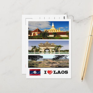 Cartão Postal Laos - Eu Amo -