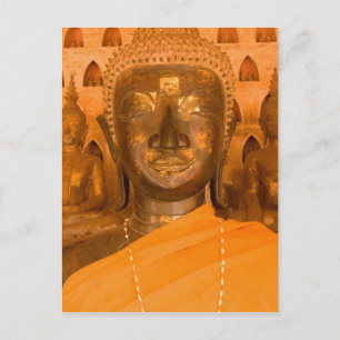 Cartão Postal Laos, Vientiane, uma das 6840 imagens de Buda em 2