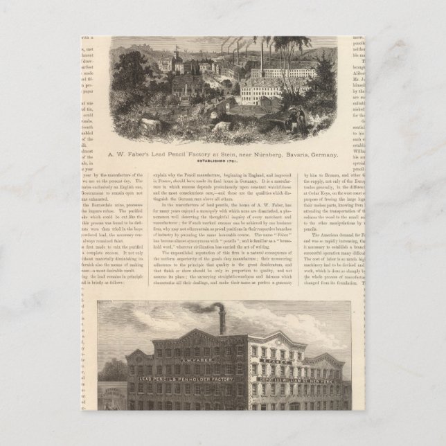 Cartão Postal Lápis de Chumbo do AW Faber (Frente)