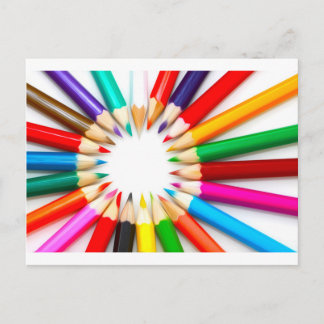 Cartão Postal Lápis de cores