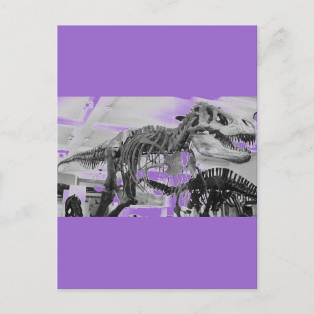 Cartão Postal Lápis de Esqueleto T-Rex (Frente)