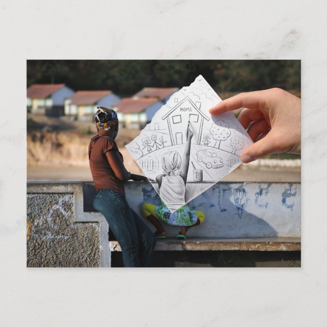 Cartão Postal Lápis Vs Câmera - Início (Frente)