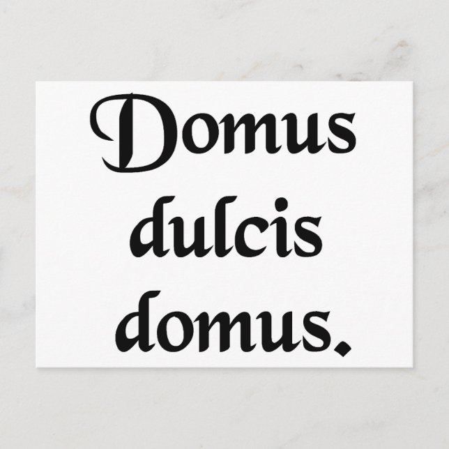 Cartão Postal Lar doce lar. (Frente)