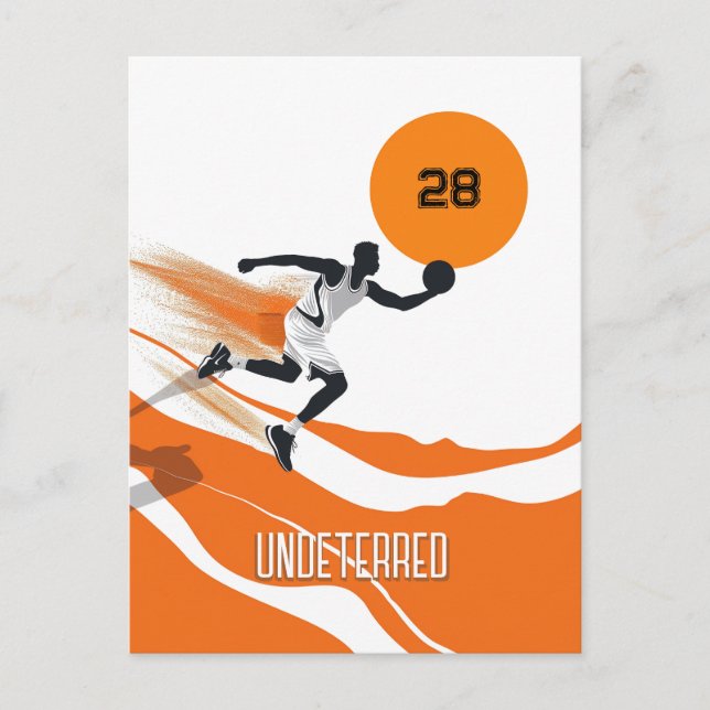 Cartão Postal Laranja Basquete (Frente)