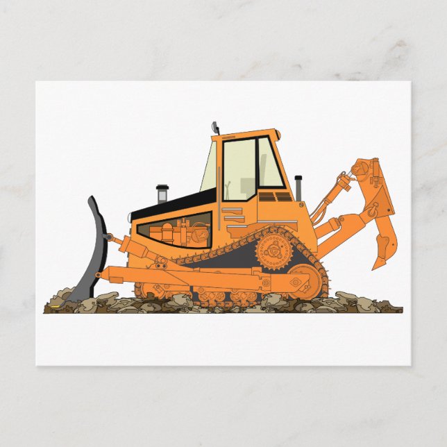 Cartão Postal Laranja Bulldozer (Frente)