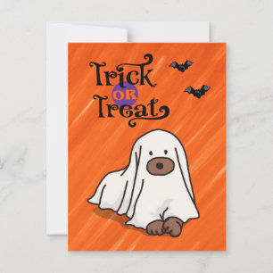 Cartão Postal Laranja De Cachorro Engraçado Personalizado De Hal