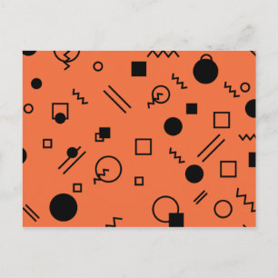 Cartão Postal Laranja, diversão, tendências, gráfico geométrico 
