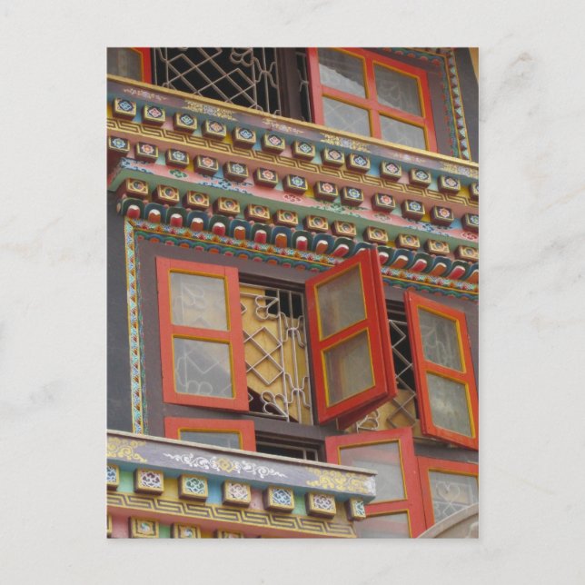 Cartão Postal Laranja em Katmandu (Frente)