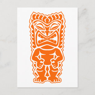 Cartão Postal laranja-guerreiro-totem