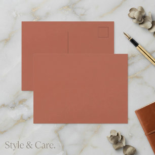 Cartão Postal Laranja Mecca Sólido Elegante Design