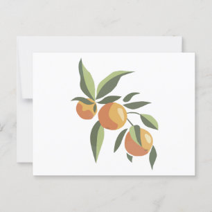 Cartão Postal Laranja minimalista e sair