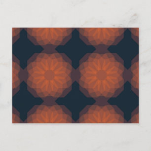 Cartão Postal Laranja, moderna abstração geométrica das flores
