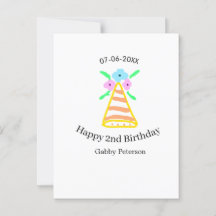 Laranja que segundo aniversário crianças retro bri