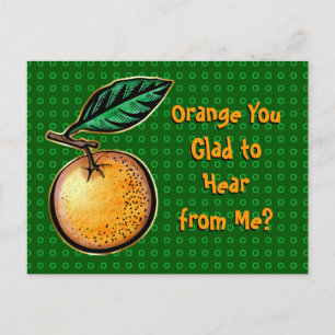 Cartão Postal Laranja Você Está Feliz?