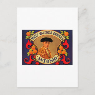 Cartão Postal Laranjas Antonio Sweet Valencia