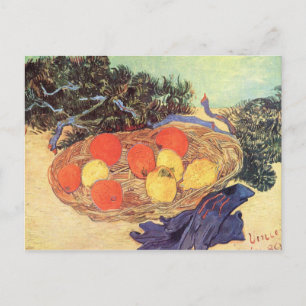 Cartão Postal Laranjas, limões e luvas azuis de van Gogh